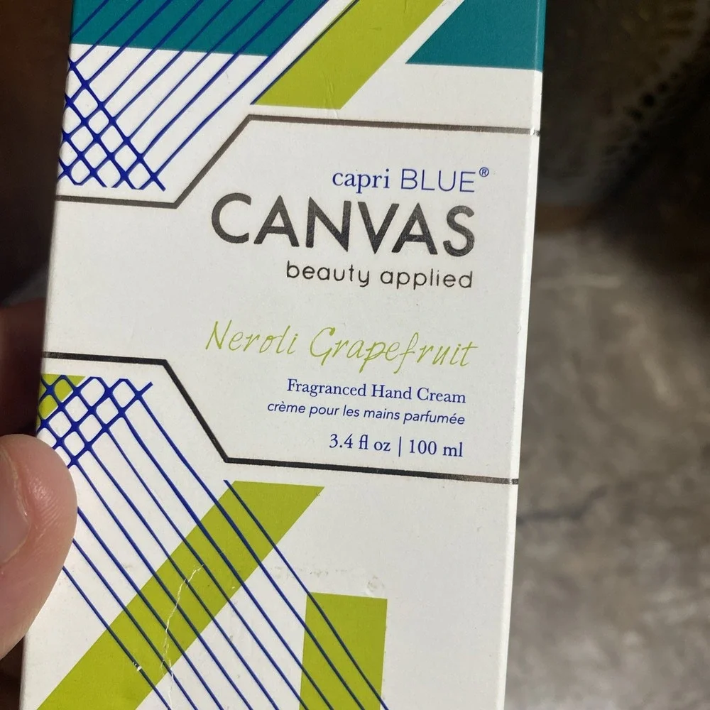 Capri Blue Canvas Fragranced Hand Cream Lotion‎ Neroli & Grapefruit 3.4oz